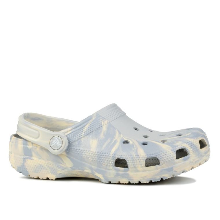 Klapki damskie, szare, Crocs Classic Marbled Clog