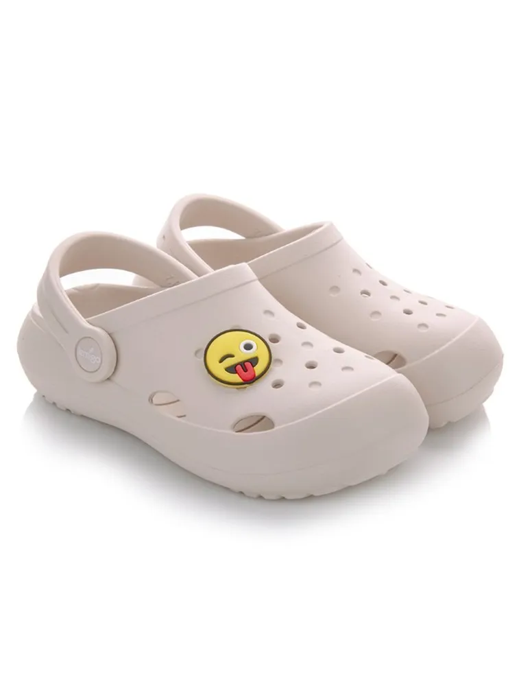 Klapki dziecięce, beżowe, Lemigo