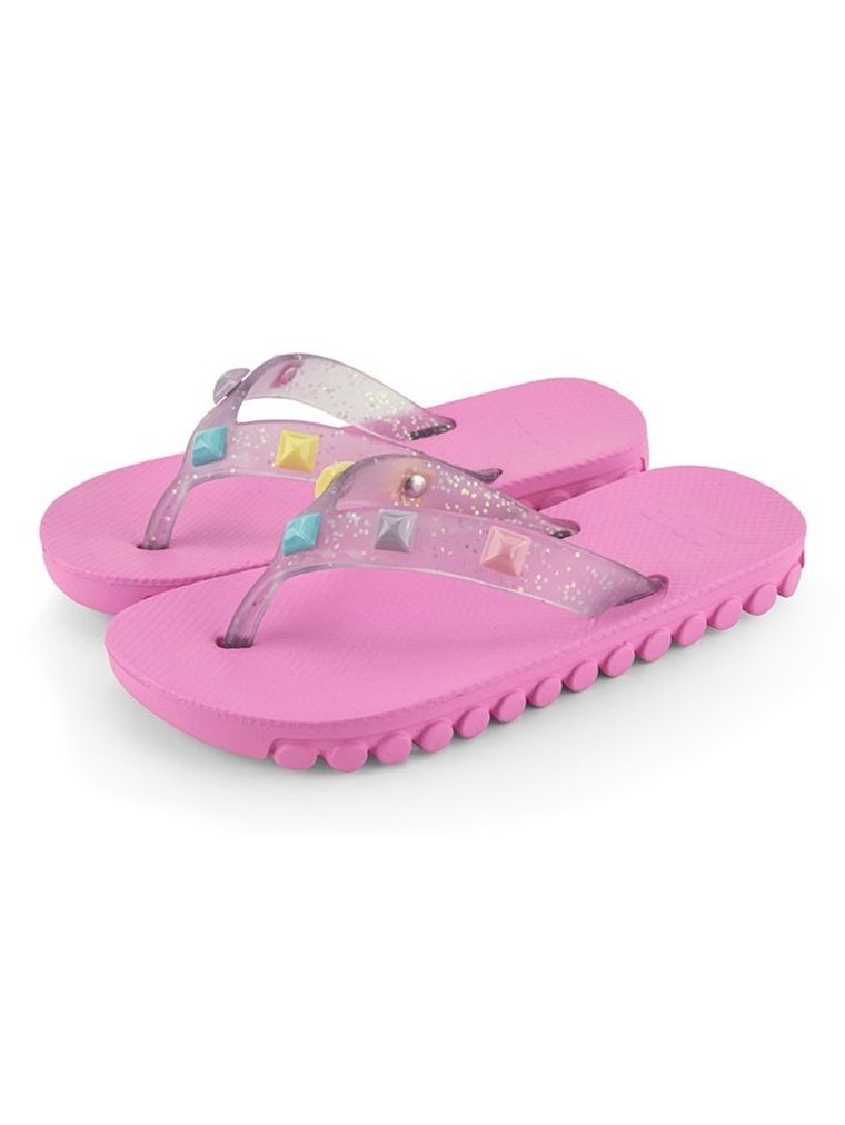 Klapki dziewczęce, japonki, różowe, Bibi Shoes