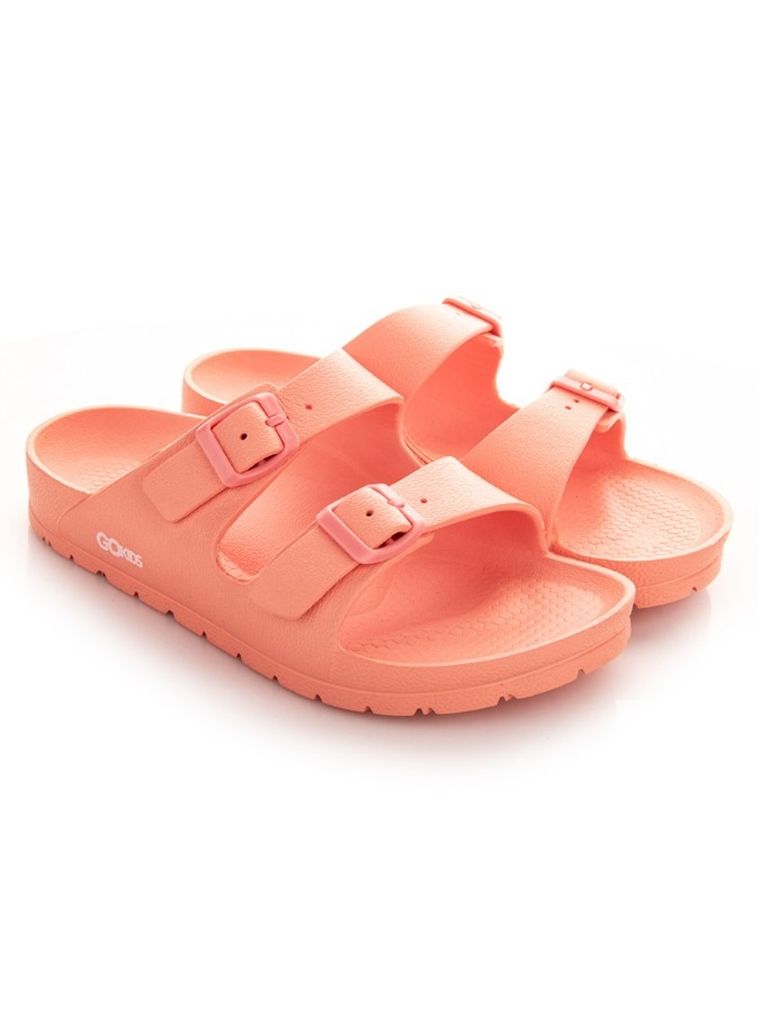 Klapki dziewczęce, pomarańczowe, Lemigo