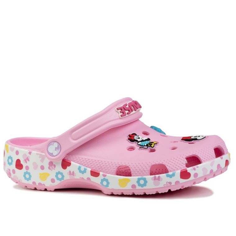 Klapki dziewczęce, różowe, Myszka Minnie, Crocs