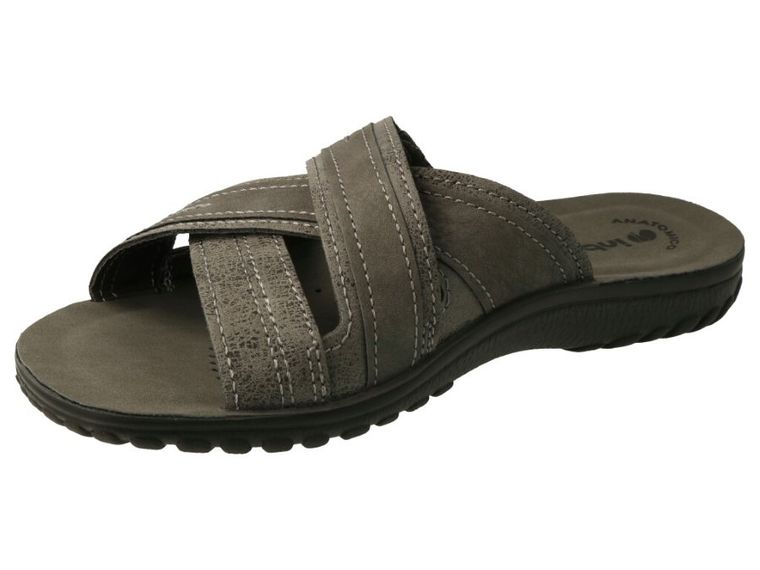 Klapki męskie, szare, Inblu