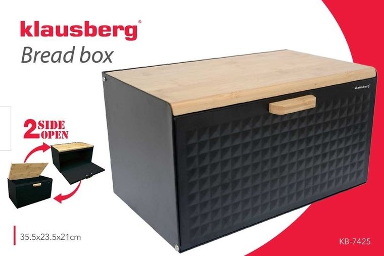 Klausberg, chlebak dwustronny, czarny mat, KB-7425