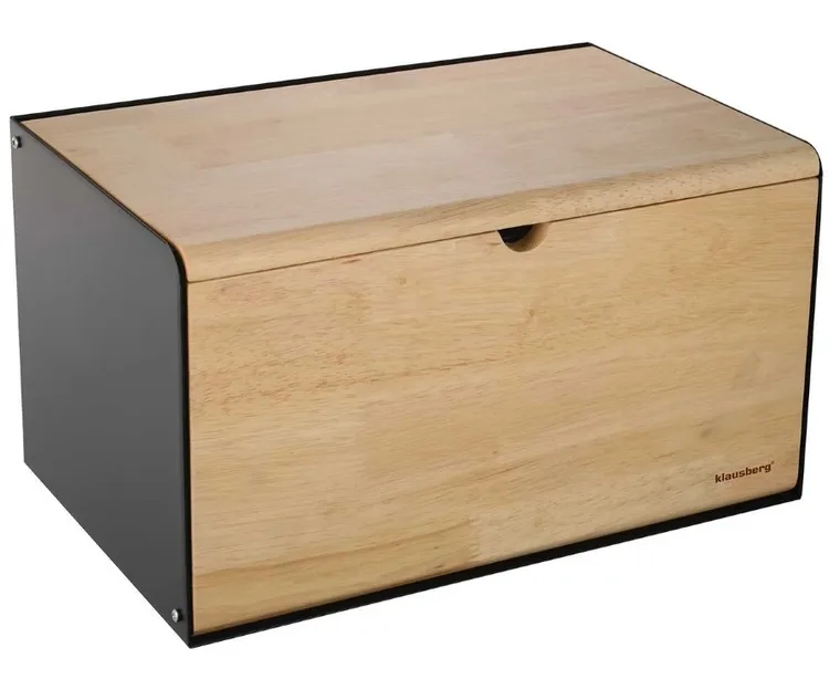 Klausberg, chlebak stalowo-drewniany, dwustronny, czarny, KB-7386