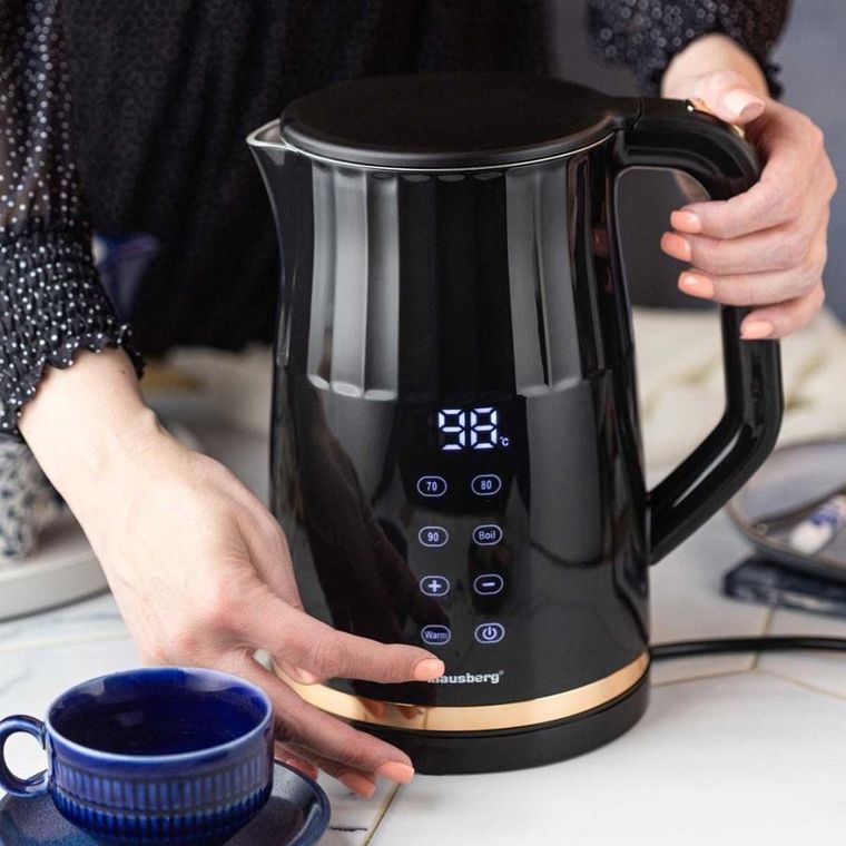 Klausberg, czajnik elektryczny LED z regulacją temperatury, 1,7l