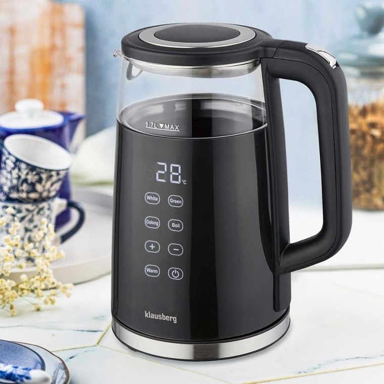 Klausberg, czajnik elektryczny LED z regulacją temperatury, 1,7l