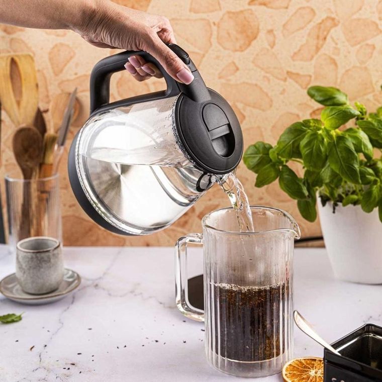 Klausberg, czajnik elektryczny, szklany, LED, 1,2l, KB-9003