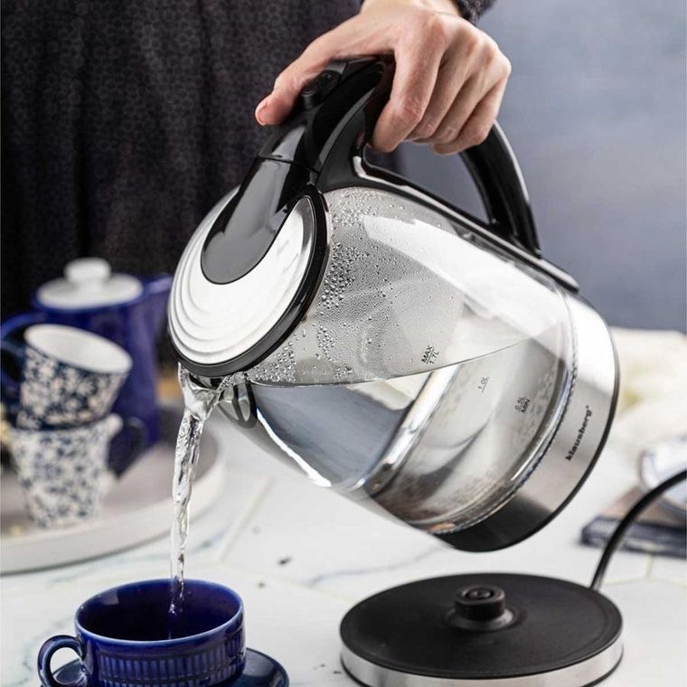 Klausberg, czajnik elektryczny szklany LED, 1,7l