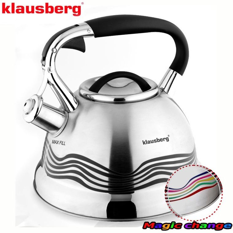 Klausberg, czajnik stalowy inox, 3.0l