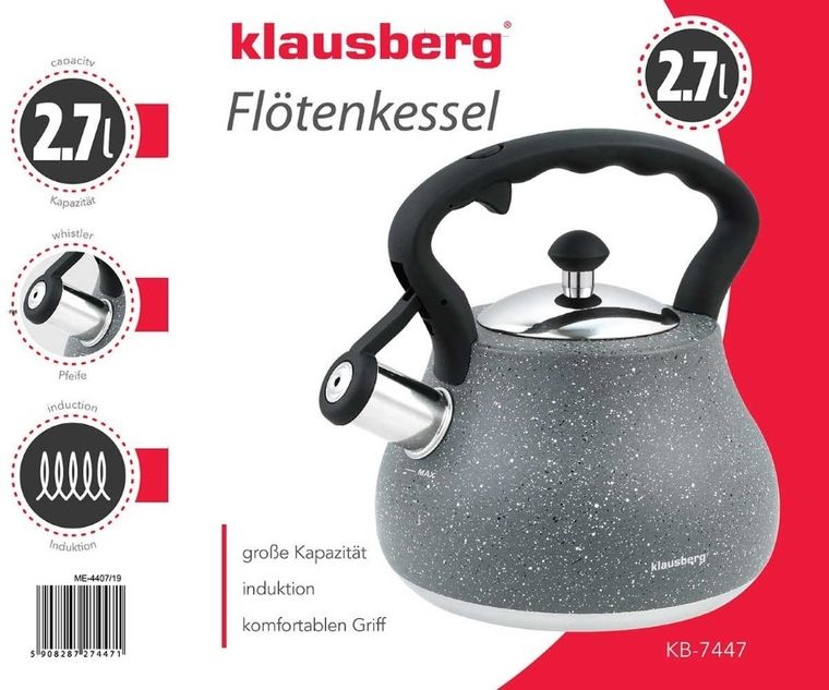 Klausberg, czajnik z gwizdkiem, 2700 ml, KB-7447