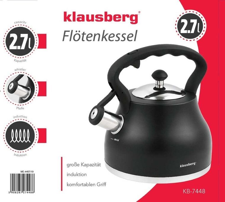 Klausberg, czajnik z gwizdkiem, 2700 ml, KB-7448