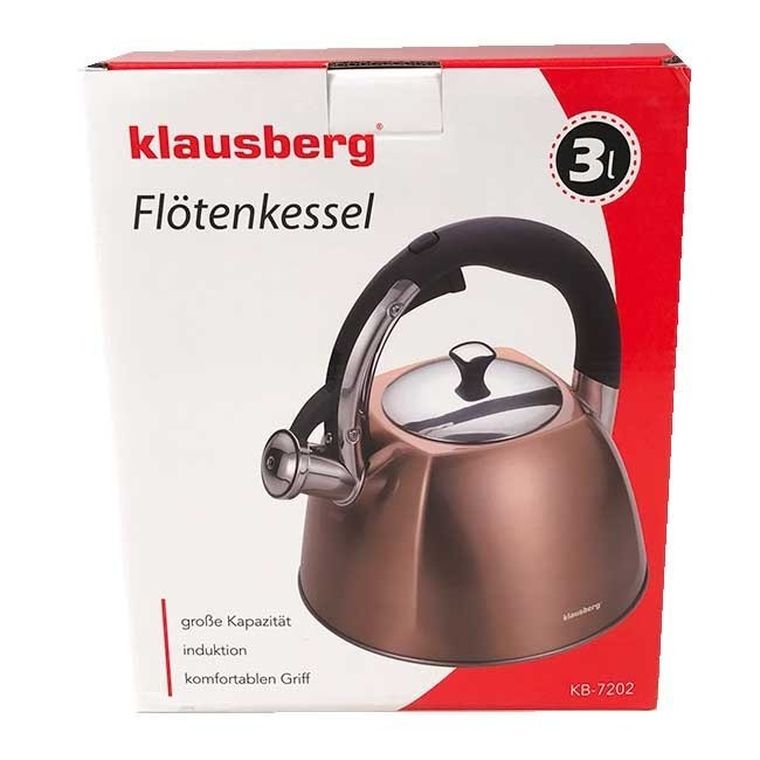 Klausberg, czajnik z gwizdkiem KB-7202, 3 l