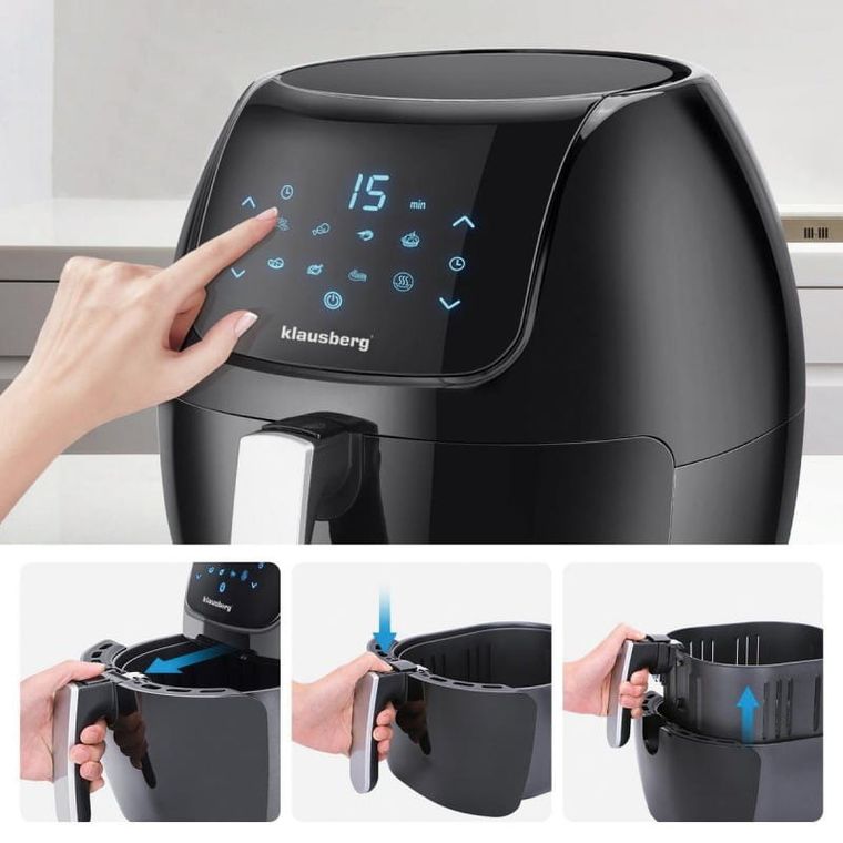 Klausberg, frytkownica beztłuszczowa, air fryer, 7,7l