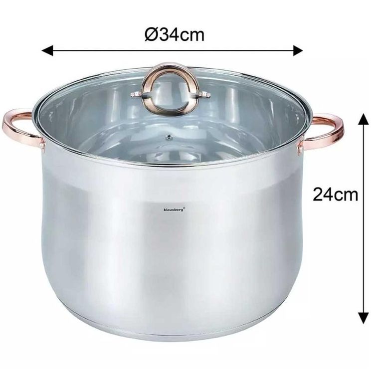 Klausberg, garnek gastro z pokrywą, 34 cm, 22,4l