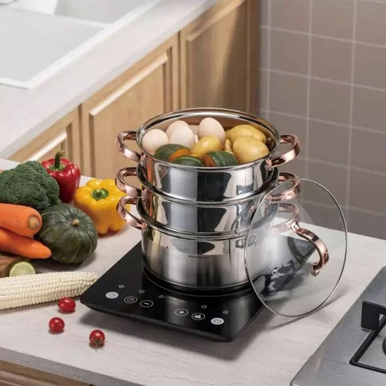 Klausberg, garnek na parę, rose gold, 20 cm, 3 elementy