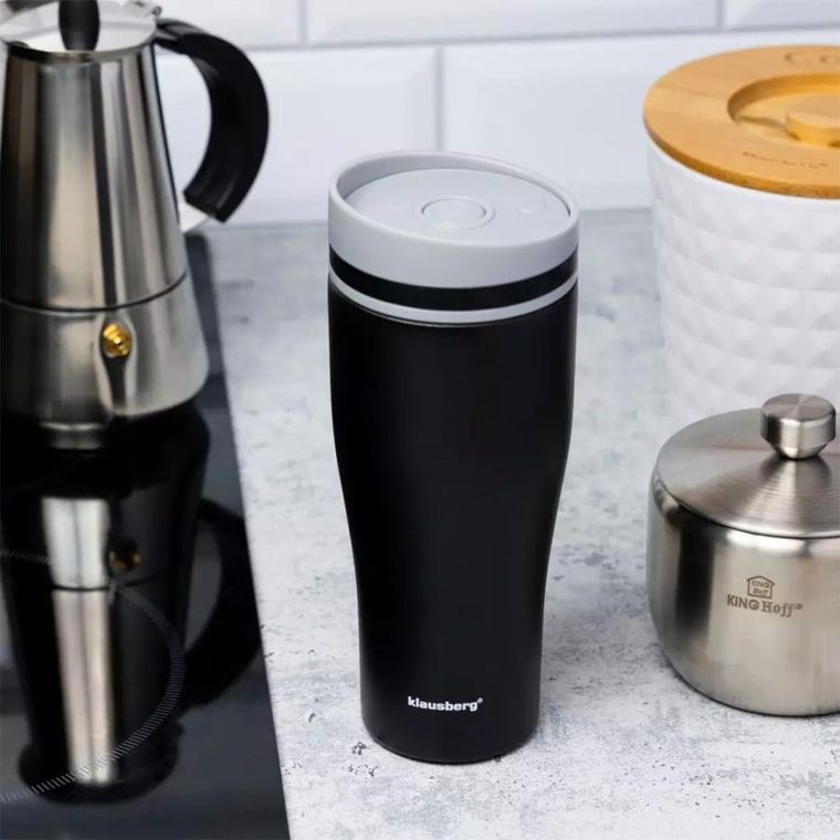 Klausberg, kubek termiczny, click clack, 380 ml, KB-7617