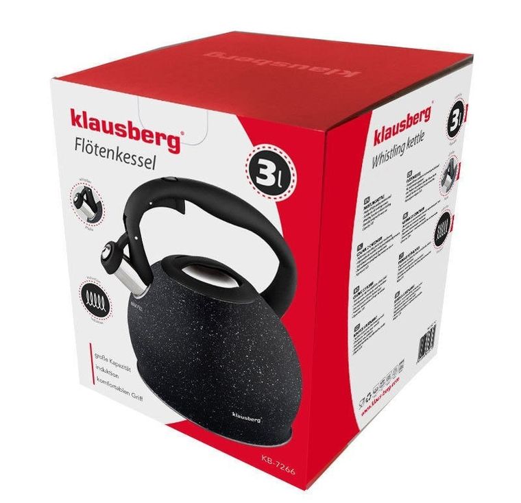 Klausberg, Marble, czajnik z gwizdkiem KB-7266, 3 l
