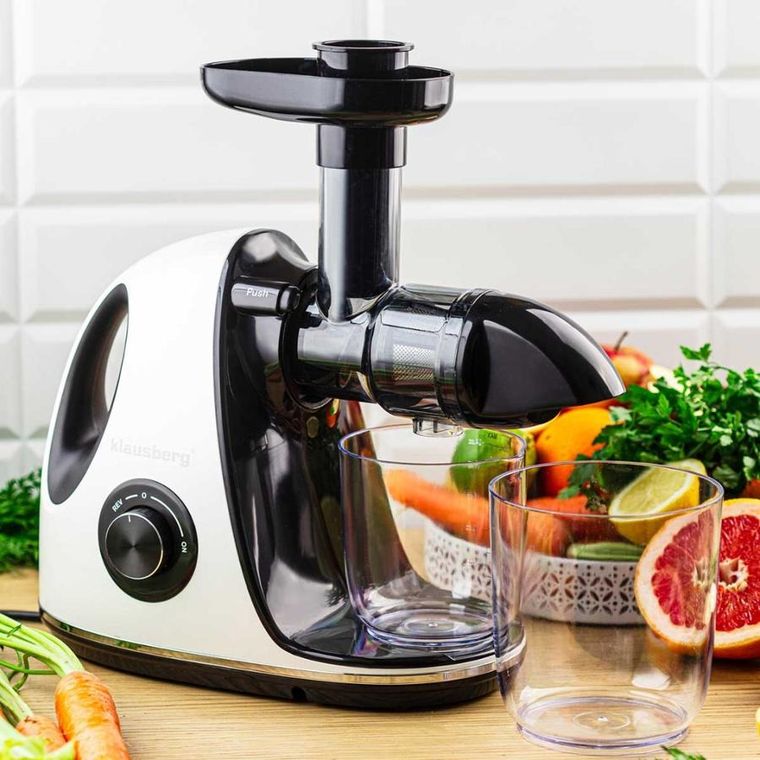 Klausberg, sokowirówka, wyciskarka wolnoobrotowa, biała, KB-7864