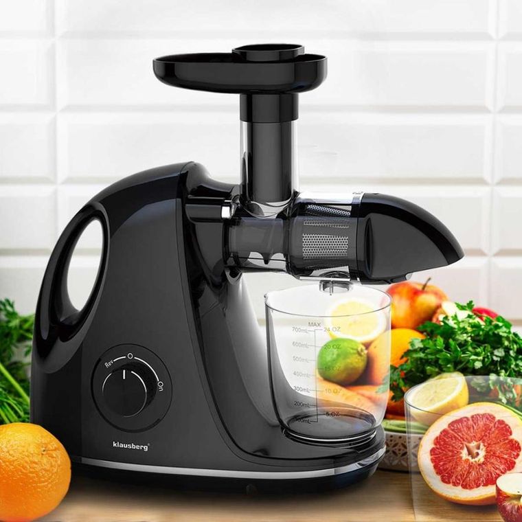 Klausberg, sokowirówka, wyciskarka wolnoobrotowa, czarna, KB-7861