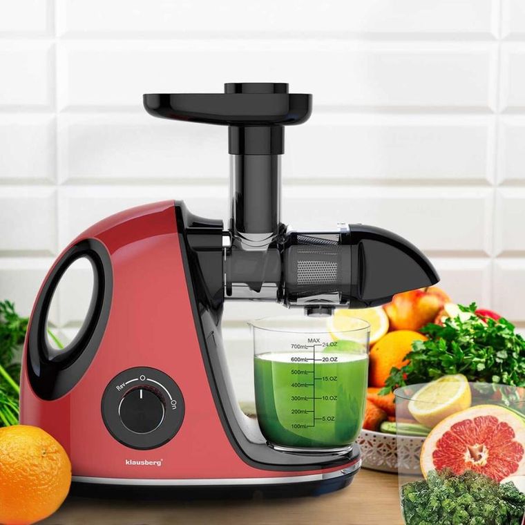 Klausberg, sokowirówka, wyciskarka wolnoobrotowa, czerwona, KB-7865