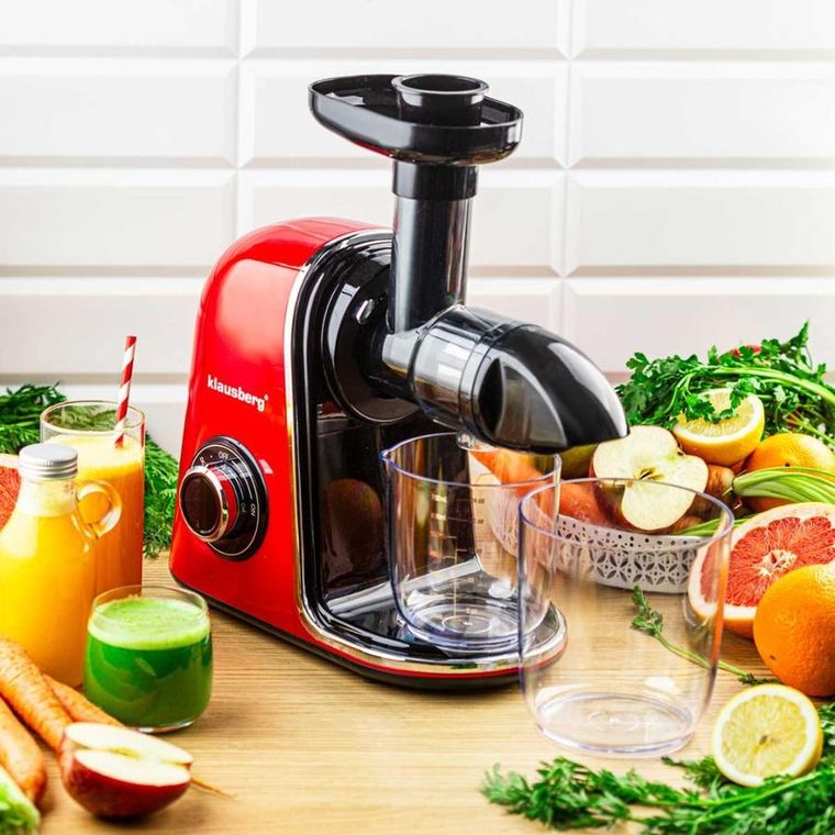 Klausberg, sokowirówka, wyciskarka wolnoobrotowa, czerwona, KB-7870