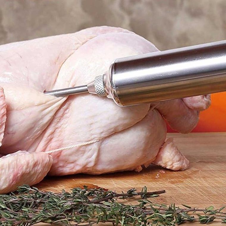 Klausberg, stalowa nastrzykiwarka do peklowania mięsa, 60 ml, KB-7842