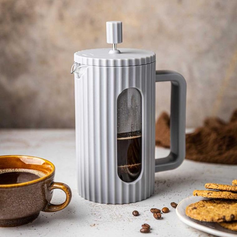 Klausberg, zaparzacz tłokowy do kawy/herbaty, szary, 1000 ml