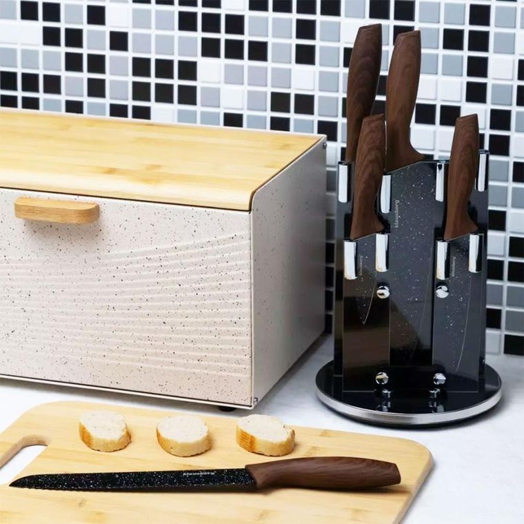 Klausberg, zestaw 5 kuchennych noży w stojaku, KB-7615