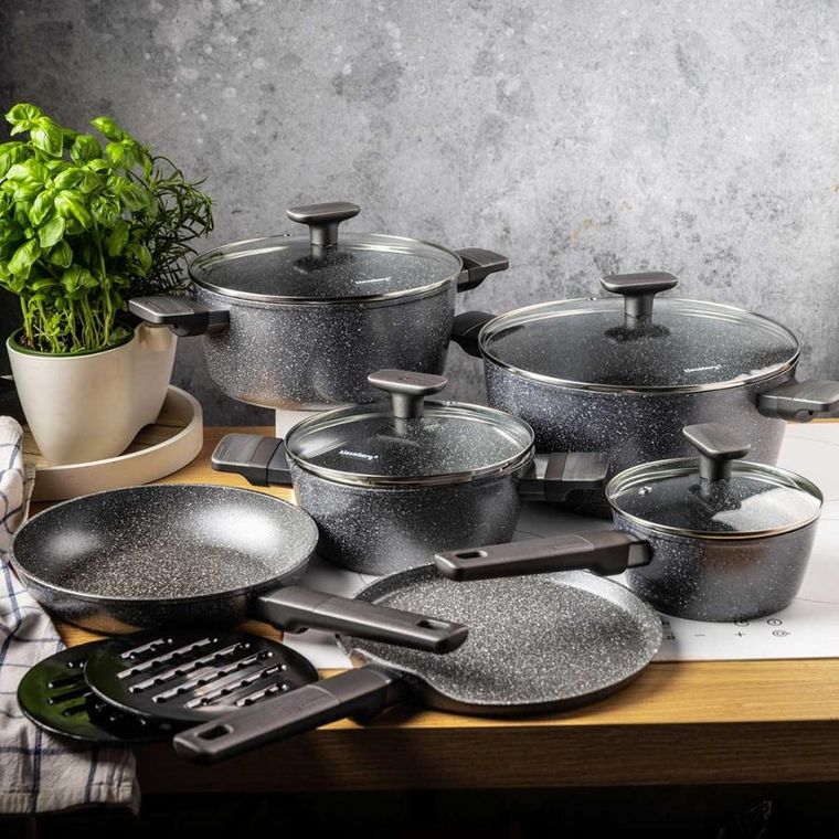 Klausberg, zestaw garnków marmurkowych, 12 elementów