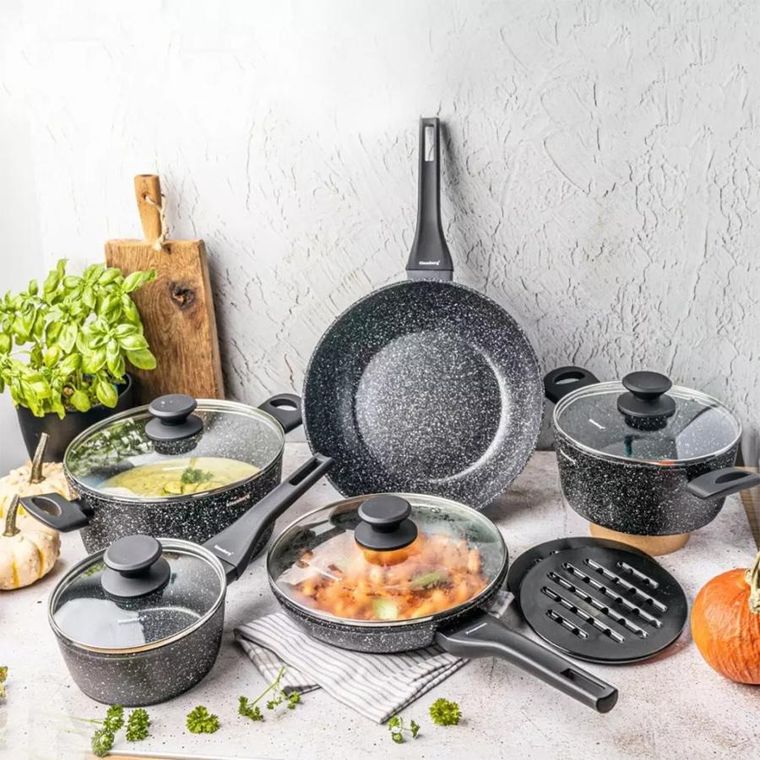 Klausberg, zestaw garnków marmurkowych, 12 elementów, KB-7657