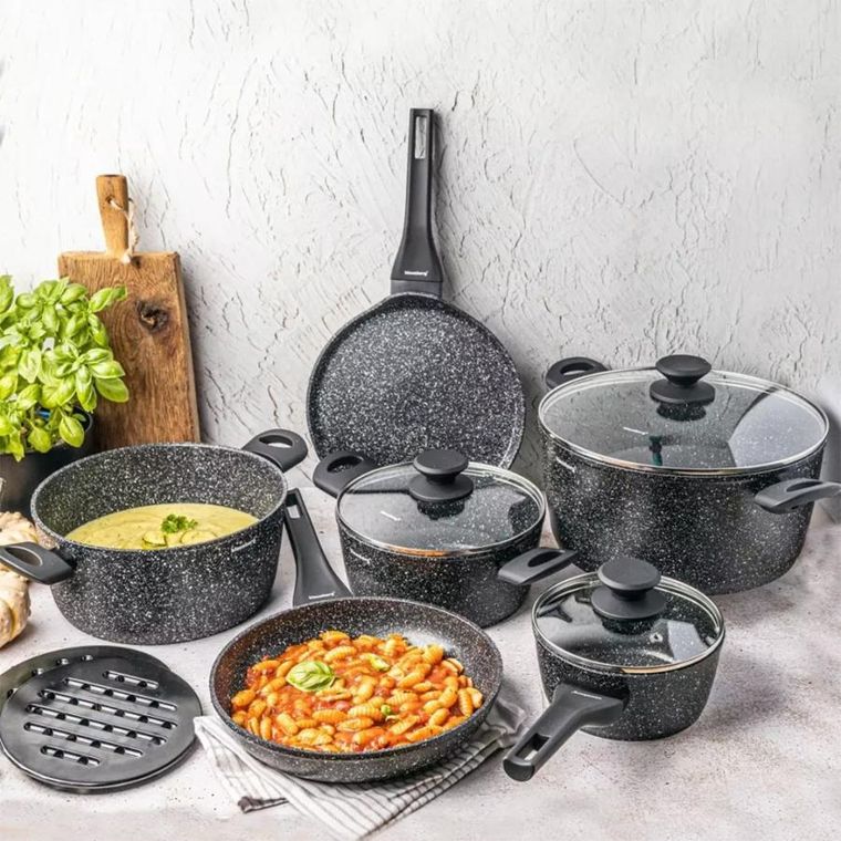 Klausberg, zestaw garnków marmurkowych, 12 elementów, KB-7658