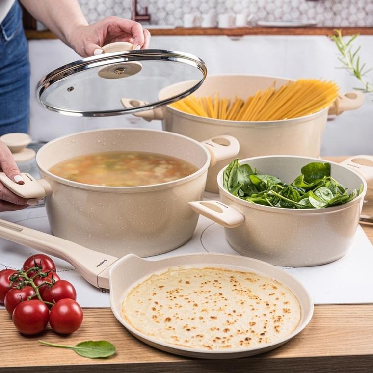 Klausberg, zestaw garnków marmurkowych, 7 elementów, kb-7963