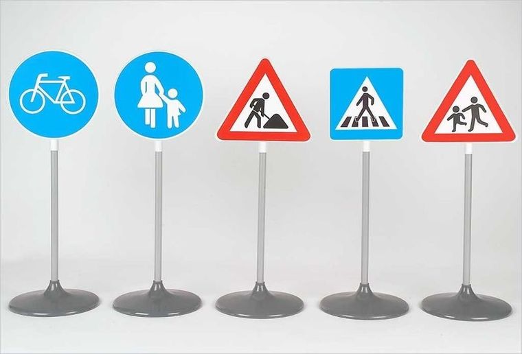 Klein, znaki drogowe, duże, zestaw, 5 szt.