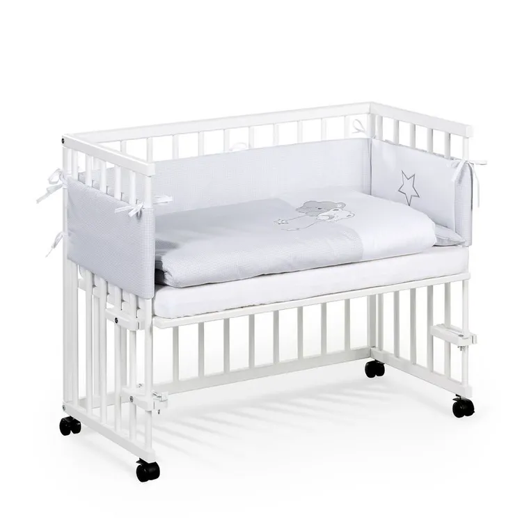 Klupś, Piccolo Due, łóżeczko dostawne, białe, 90-45 cm