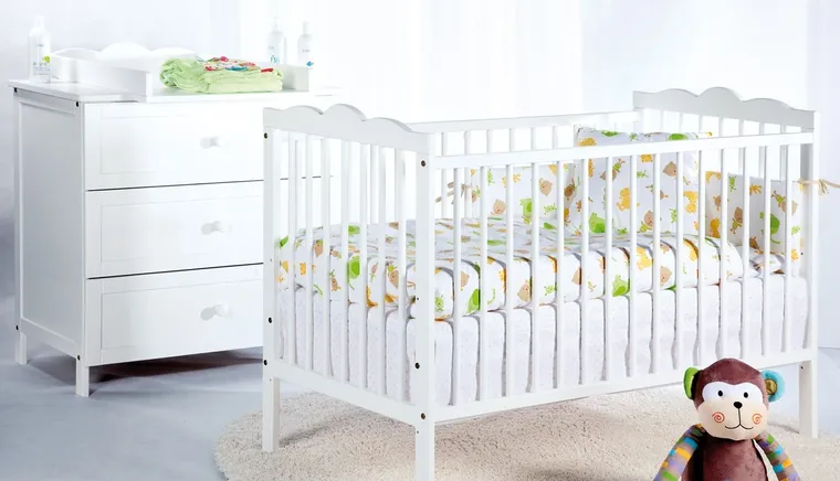 Klupś, Radek III, łóżeczko niemowlęce, białe, 120-60 cm