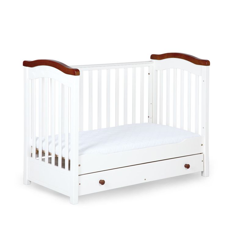 Klupś, Rafał, łóżeczko niemowlęce z szufladą, ecru, 120-60 cm