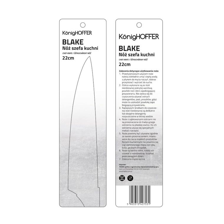 KönigHoffer, Blake, nóż szefa kuchni, 20,5 cm