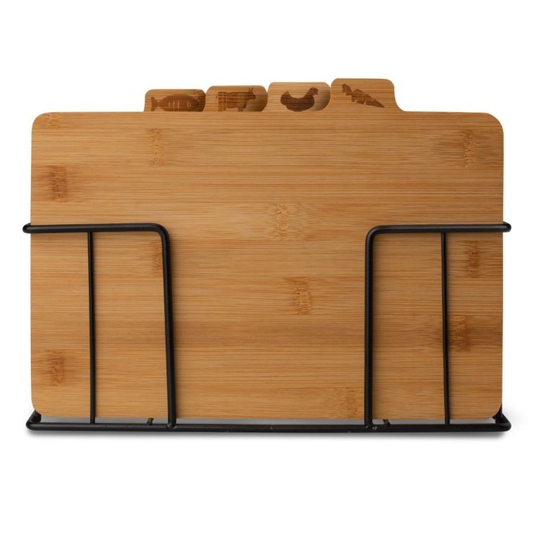 Könighoffer, Cedar, zestaw 4 desek do krojenia ze stojakiem, 29-21-7 cm