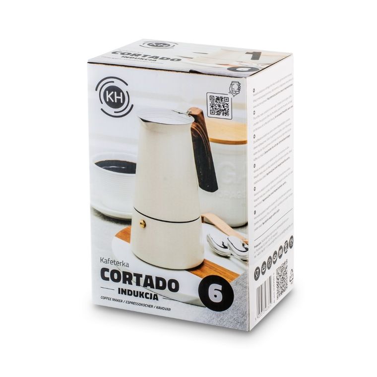 KönigHoffer, Cortado, kawiarka, kremowa, na 6 filiżanek, indukcja, vl1545
