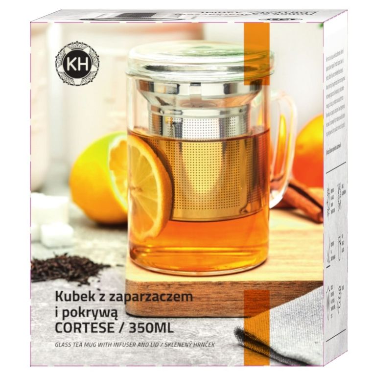 Könighoffer, Cortese, kubek z zaparzaczem nierdzewnym, 350 ml