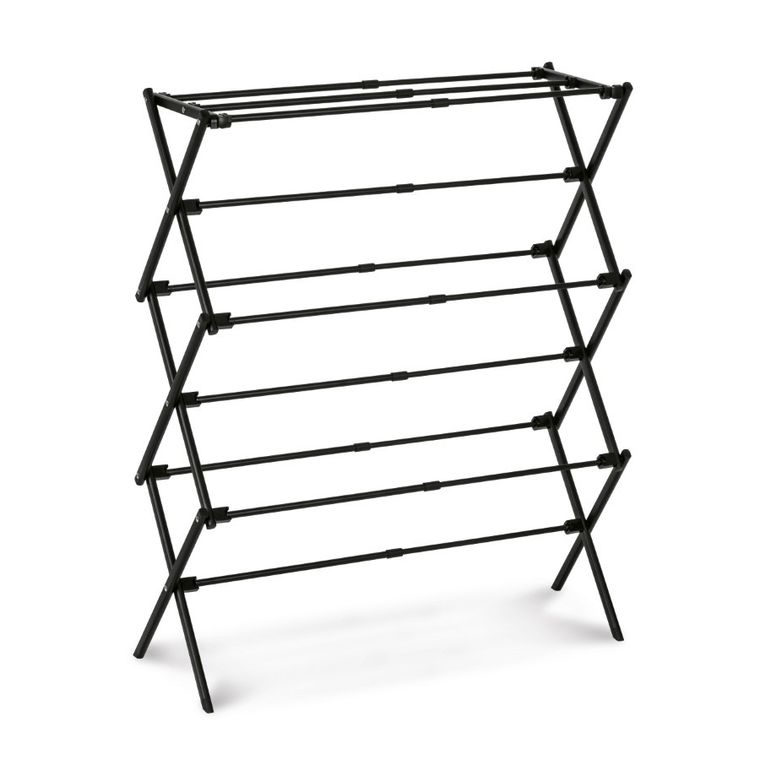 Könighoffer, Cortina, suszarka balkonowa pionowa, czarne, 46-77,5-28-95 cm