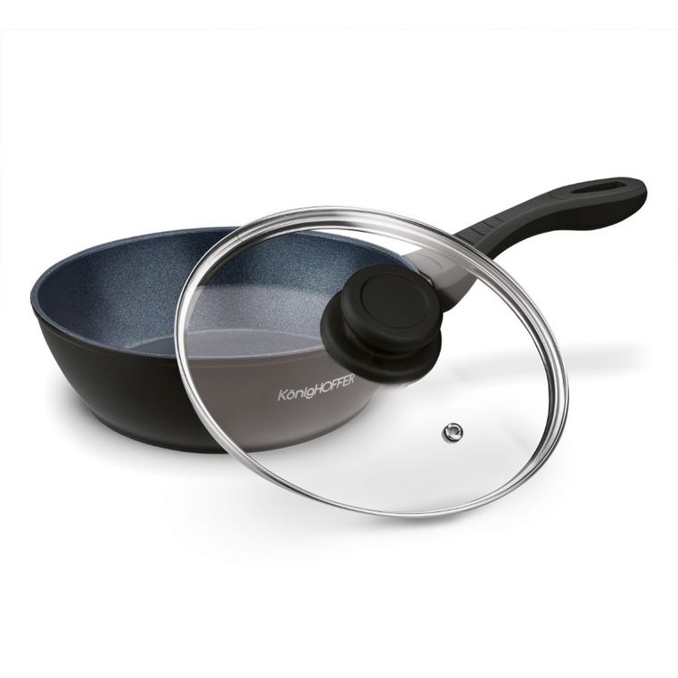 Könighoffer Corvos, patelnia z pokrywką, indukcja, 24-6,5 cm