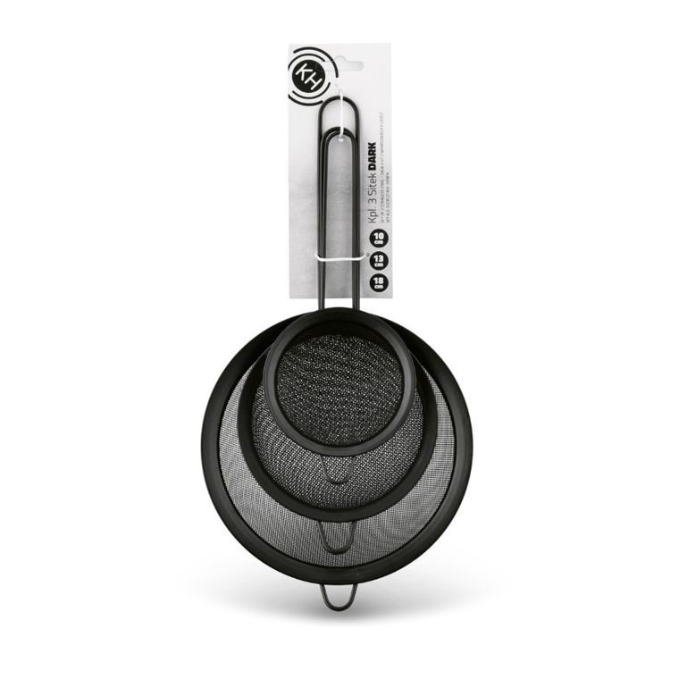 Könighoffer, Dark, komplet sitek, 10 cm, 13 cm, 18 cm, 3 szt.