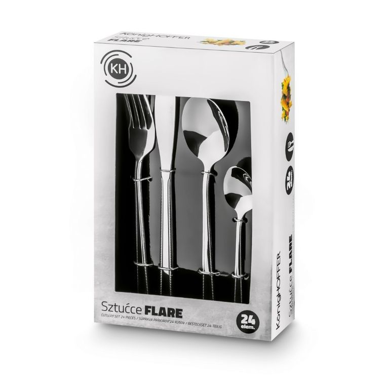 KönigHoffer, Flare, sztućce, 24 elementy