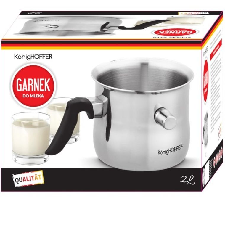 KönigHoffer, garnek do mleka z gwizdkiem, indukcja, 2l