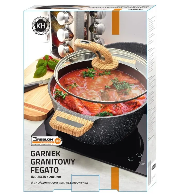 KönigHoffer, garnek granitowy, fegato, 20-9 cm