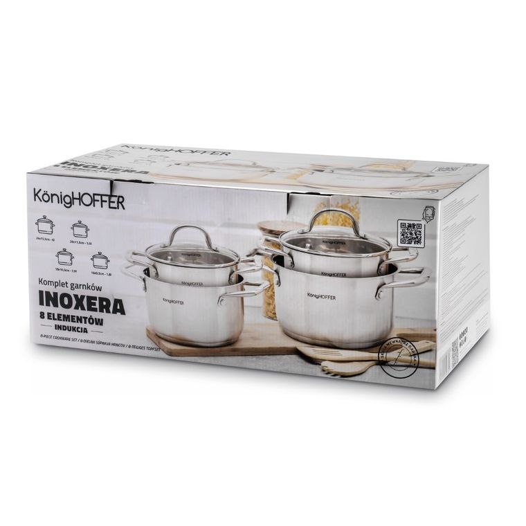 Könighoffer, Inoxera, komplet garnków, 8 elementów