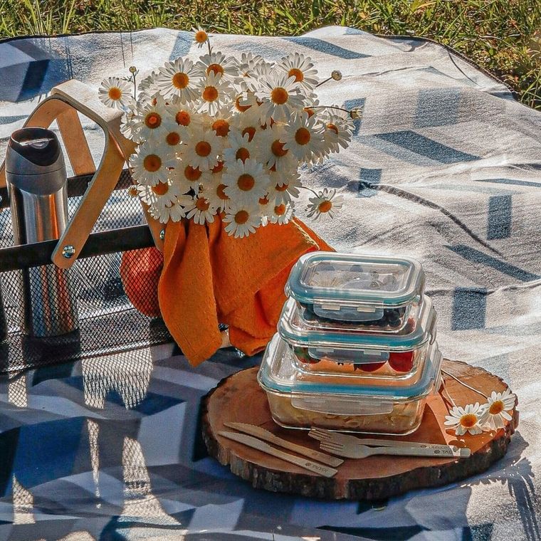 Könighoffer, Largo, szklany lunchbox, pojemnik na żywność, 3 szt.