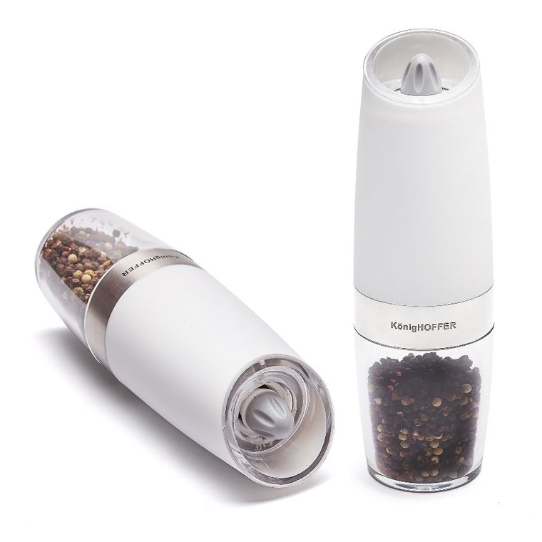 Könighoffer, młynek do pieprzu, elektryczno-grawitacyjny, biały