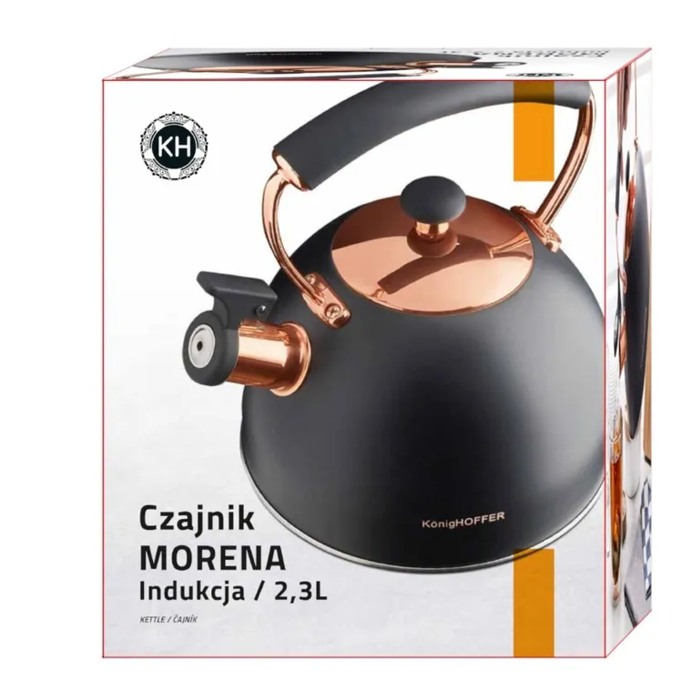 KönigHoffer, Morena, czajnik, indukcja, czarno-miedziany, 2,3l